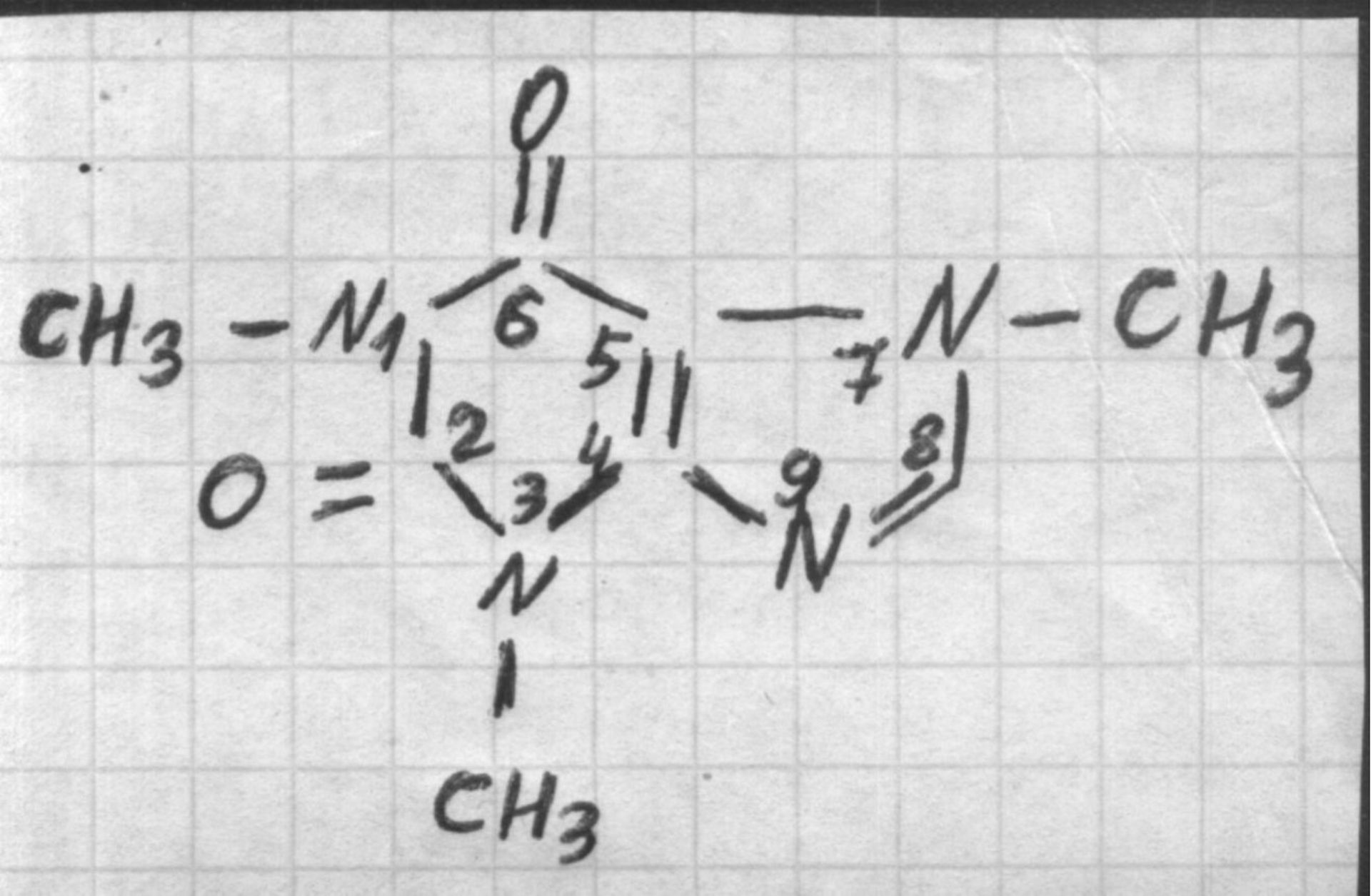 (1, 3, 7-). : Caffeine, Guaranin, Thenium.